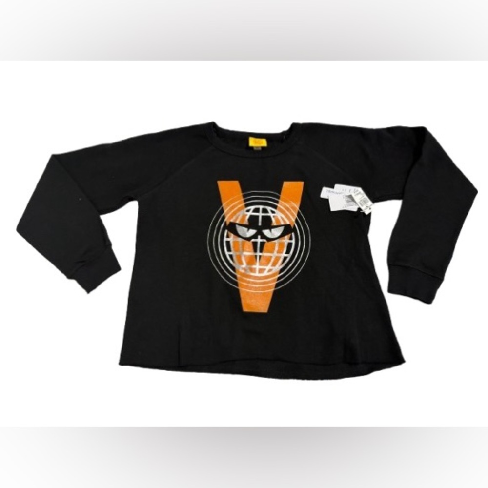 NWT Villain-Con Despicable Me Minion Mayhem Small Women black Cropped Sweatshirt